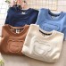 【12M-13Y】Kids Casual Cute Bear Pattern Round Neck Long Sleeve Sweatshirt - 4109