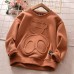 【12M-13Y】Kids Casual Cute Bear Pattern Round Neck Long Sleeve Sweatshirt - 4109