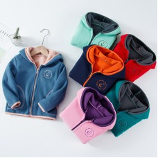 【2Y-13Y】Kids Casual Polar Fleece Hooded Jacket - 31116