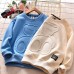 【12M-13Y】Kids Casual Cute Bear Pattern Round Neck Long Sleeve Sweatshirt - 4109