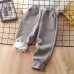 【12M-8Y】Kids Casual Pocket Design Solid Color Pants