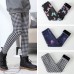 【2Y-13Y】Girls Casual Butterfly & Houndstooth & Flowers Fleece Leggings