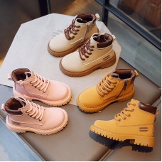 Kids Fashionable Non-slip Boots PU Short Boots