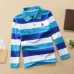 【18M-12Y】Boys Casual Striped Cotton Fabric Long Sleeve Polo Shirt