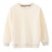 【18M-7Y】Kids Simple Solid Color Cotton Round Neck Long Sleeve Sweatshirt