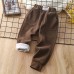 【12M-8Y】Kids Casual Pocket Design Solid Color Pants