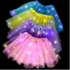 【18M-7Y】Girl LED Glowing Mesh Skirt