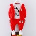 【12M-4Y】3-piece Boys Casual Dinosaur Print T-shirt & Hoodie & Pants Set