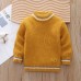 【6M-6Y】Kids Casual Solid Color Round Neck Sweater