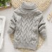 【12M-8Y】Toddler Kids Fashion Solid Color Long Sleeve Funnel Neck Sweater