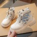 Girls Cute Diamante Butterfly Wings PU Boots