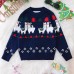 【2Y-8Y】Kids Christmas Pattern Jacquard Round Neck Long Sleeve Sweater