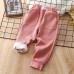 【12M-8Y】Kids Casual Pocket Design Solid Color Pants