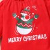 【12M-5Y】2-piece Girls Christmas Graphic Print Red T-shirt And Flared Pants Set