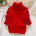 【12M-8Y】Toddler Kids Fashion Solid Color Long Sleeve Funnel Neck Sweater