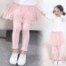 【18M-6Y】Girls Cute Floral Embroidered Lace Skirt Fake Two Piece Leggings