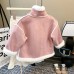 【18M-8Y】Girls Stylish Solid Color Thickened Faux Fur Jacket