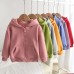 【18M-12Y】Kids Casual Thickened Fleece Hooded Sweatshirt