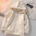 【18M-12Y】Kids Casual Thickened Fleece Hooded Sweatshirt