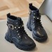 Girls Fashion Pearl Martin Boots PU Short Boots