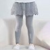 【18M-6Y】Girls Cute Floral Embroidered Lace Skirt Fake Two Piece Leggings