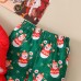 【12M-5Y】2-piece Girls Christmas Graphic Print Red T-shirt And Flared Pants Set