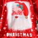 【3Y-7Y】2-piece Girls Cute Christmas Print Tee And Flared Pants Set