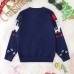 【2Y-8Y】Kids Christmas Pattern Jacquard Round Neck Long Sleeve Sweater