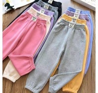 【18M-6Y】Kids Casual Solid Color Sweatpants Comfortable Pants