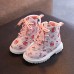 Girl Fashionable Strawberry Butterfly Cherry Print Warm Martin Boots