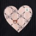 【3Y-7Y】3-piece Girl Fashion Retro Black Heart-shaped Embroidered Long-sleeved T-shirt And Bowknot Bear Print Pleated Skirt Set