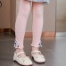 【18M-8Y】Girl Casual Cotton Solid Color Bow Stretch Breathable Leggings