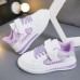 Girl Casual Sports Letter Heart Embroidered Soft Sole Sports Shoes