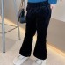 【12M-10Y】Girl Casual Fashion Corduroy Solid Color Flare Pants