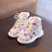 Girl Fashionable Strawberry Butterfly Cherry Print Warm Martin Boots