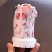 Girl Fashionable Strawberry Butterfly Cherry Print Warm Martin Boots