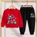 【2Y-13Y】Boy Cute Excavator Print Sweatshirt And Pants Set