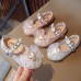 Girl Fashion Soft Sole Pearl Bowknot Sequin Princess Shoes