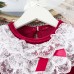 【3Y-7Y】Girl Retro Burgundy Velvet Lace Round Neck Long Sleeve Dress