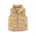 【3Y-10Y】Unisex Solid Color Quilted Cotton Keep Warm High Neck Vest Coat