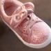 Girl Cute Sequins Solid Color Bowknot Casual Shoes