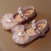 Girl Fashion Soft Sole Pearl Bowknot Sequin Princess Shoes