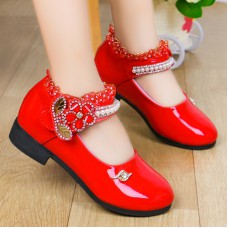 Girl Sweet Lace Pearl Hot Diamond Princess Shoes