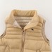 【3Y-10Y】Unisex Solid Color Quilted Cotton Keep Warm High Neck Vest Coat