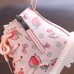 Girl Fashionable Strawberry Butterfly Cherry Print Warm Martin Boots