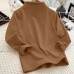 【3Y-12Y】Unisex Casual Warm Solid Color Turtleneck Long Sleeve T-shirt