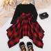 【2Y-7Y】Girls Plaid Long Sleeve Dress