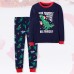 【2Y-8Y】2-piece Unisex Kids Christmas Print Long Sleeve Pajama Set