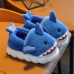 Unisex Kids Multicolor Thick Flannel Shark Slippers