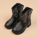 Girls Boho Embroidered PU Leather Boots